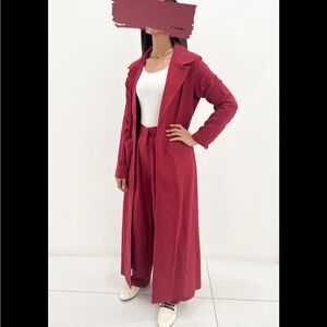 Piennar 2 piece set pants and long coat size 44